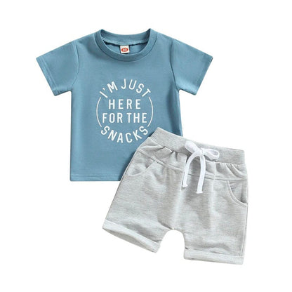 SnackTime - Comfy Solid Baby Shorts Set