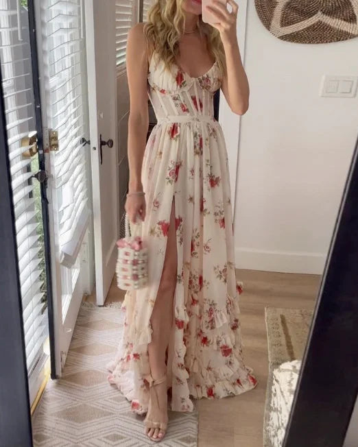 Luna - Floral Lace Women's Midi Dress
