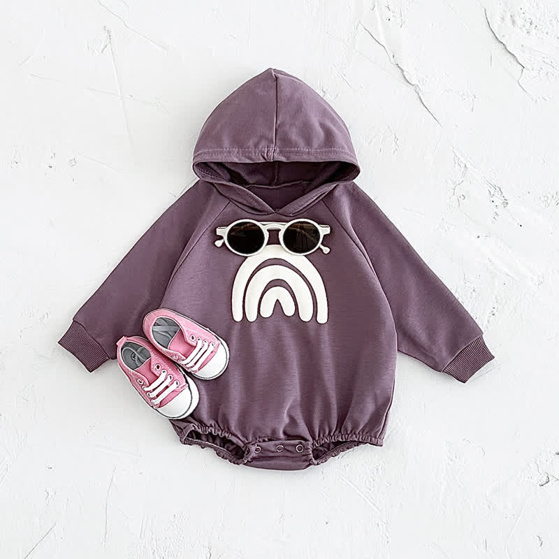 RainbowHug - Colorful Hooded Baby Bodysuit