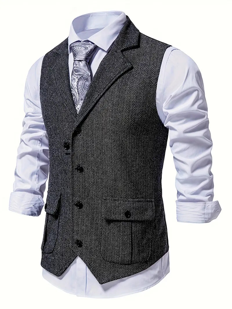 Niklas – Stylish Herringbone Men's Blazer
