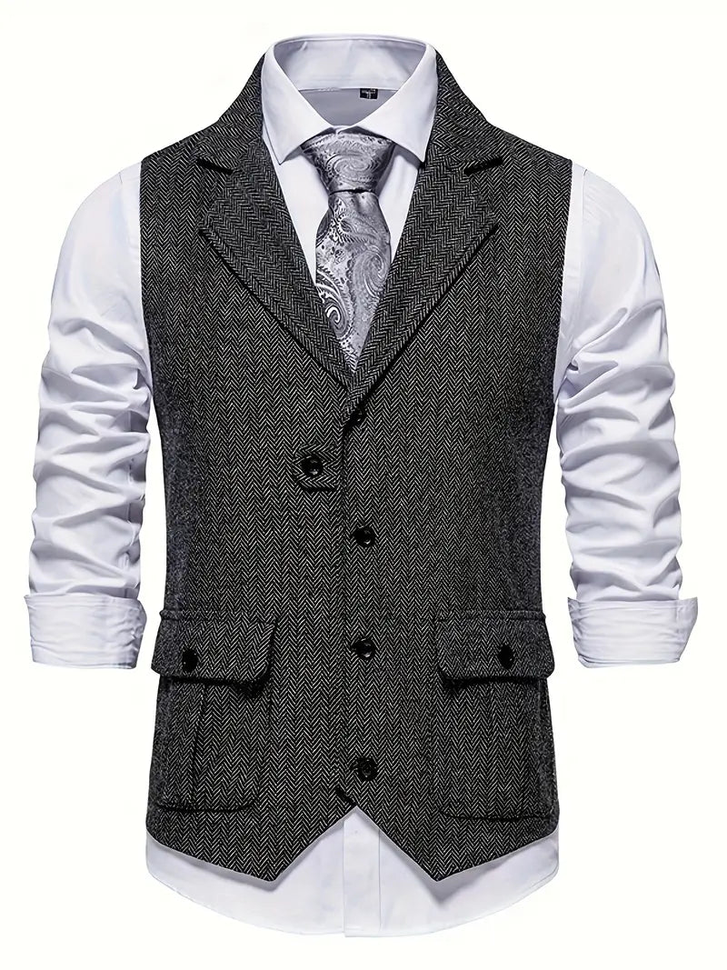 Niklas – Stylish Herringbone Men's Blazer