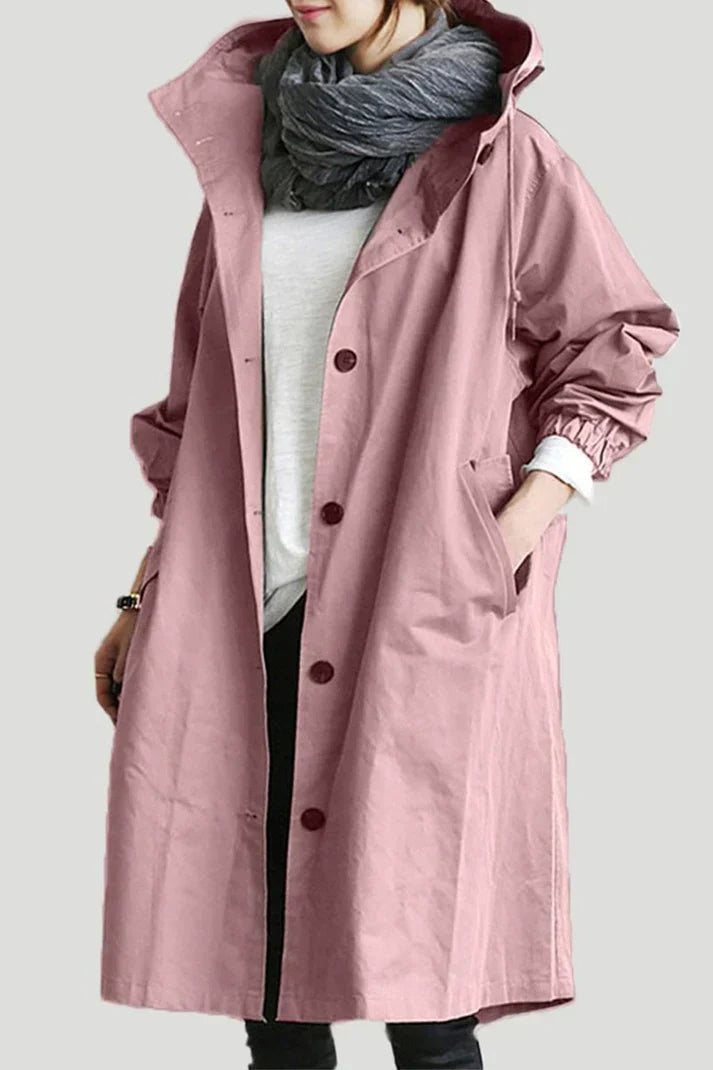 Women's Waterproof Trench Coat with Hood
