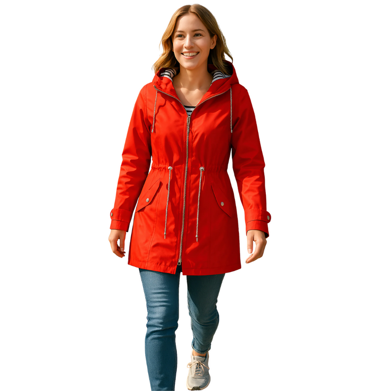 Women's Waterproof Trench Coat with Hood