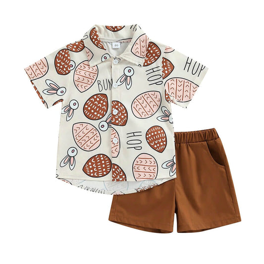 BUBBLES - Baby Boys Easter Shorts & T-Shirt Set