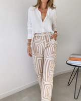 Candela - Women's Chic Blouse and Trouser Set