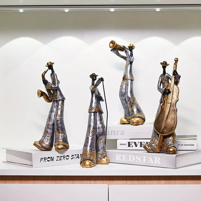 Jazz Vibes - Handmade Abstract Jazz Ensemble Statues for Unique Home Decor-4