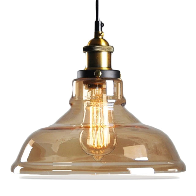 LuxGlow - Vintage-Inspired Glass Pendant Light