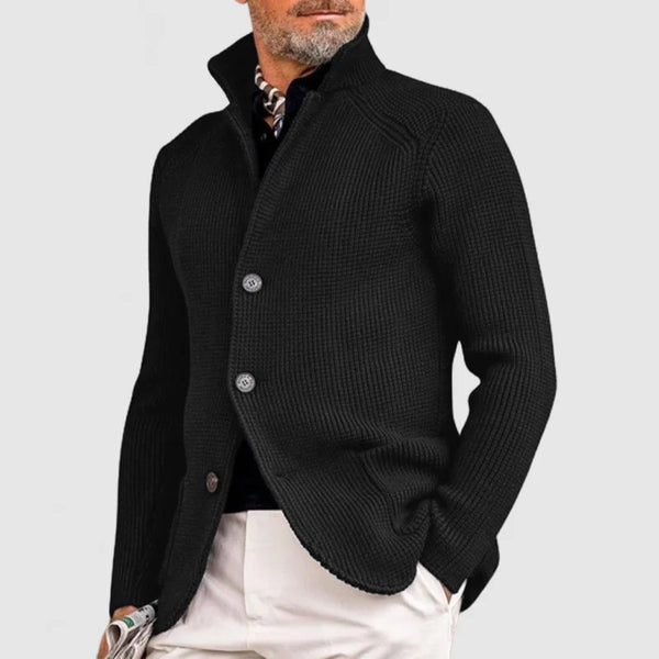 Men's Knitted Cardigan with Front Pockets