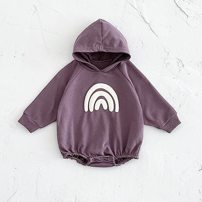 RainbowHug - Colorful Hooded Baby Bodysuit