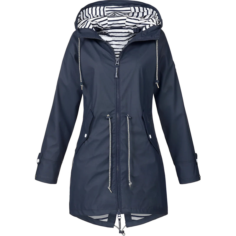 Women's Waterproof Trench Coat with Hood