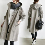 Women's Waterproof Trench Coat with Hood