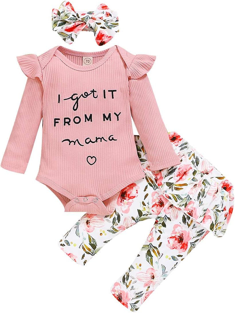 TinySprout – Adorable 3-Piece Baby Girl Outfit Set