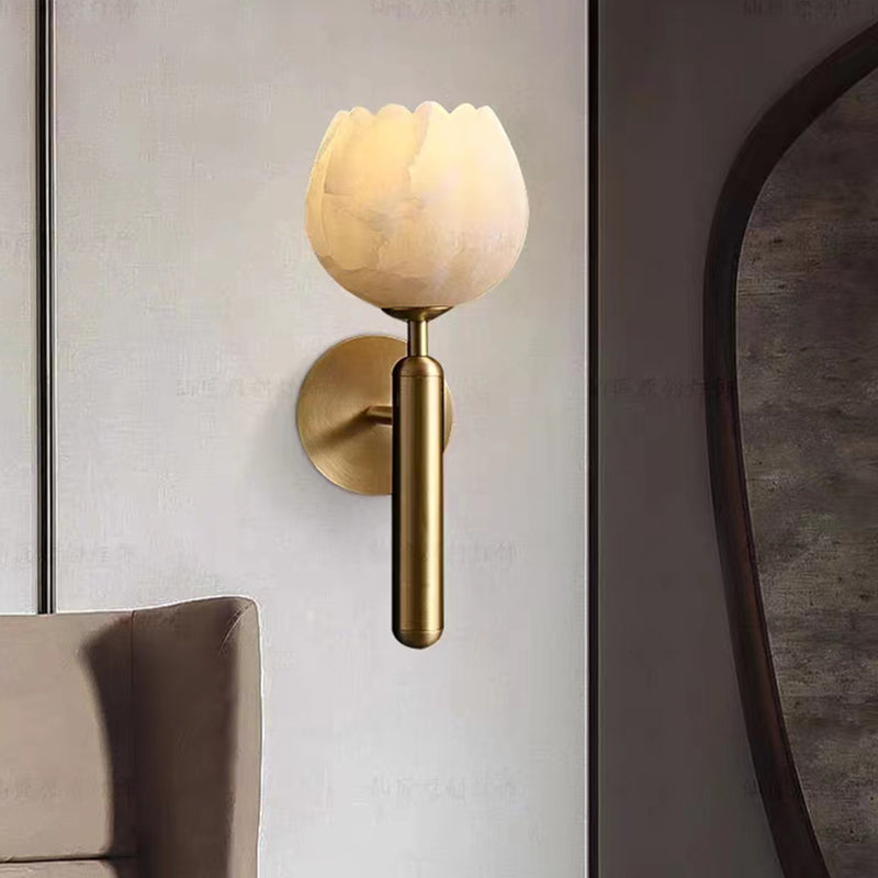 Marbella - Elegant Marble Rose Wall Lamp
