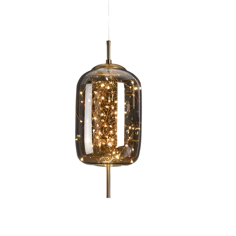 LumaGlow - Exquisite Brown Glass Pendant Light