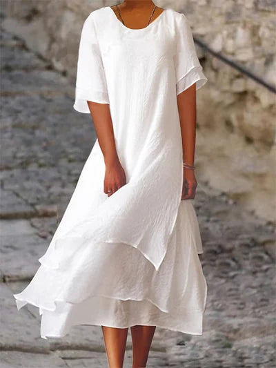 Adele | Women's Cotton and Linen Dress 0