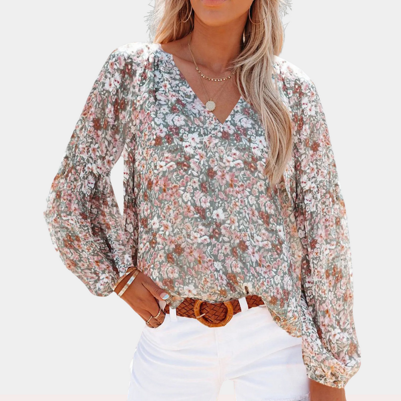Amya – Breathable Floral Women's Blouse