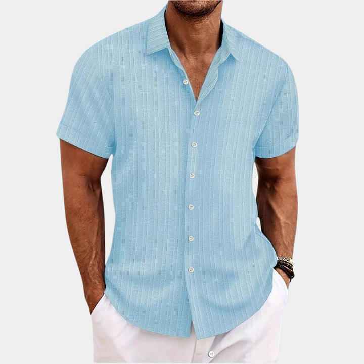 Thayer - Lightweight Short-Sleeve Shirt for Men, Breathable Cotton Blend-2