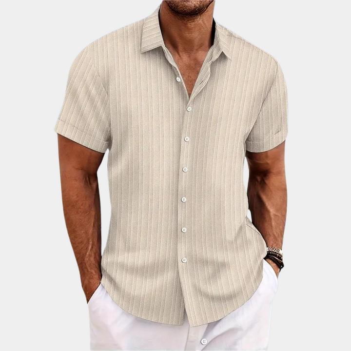 Thayer - Lightweight Short-Sleeve Shirt for Men, Breathable Cotton Blend-1