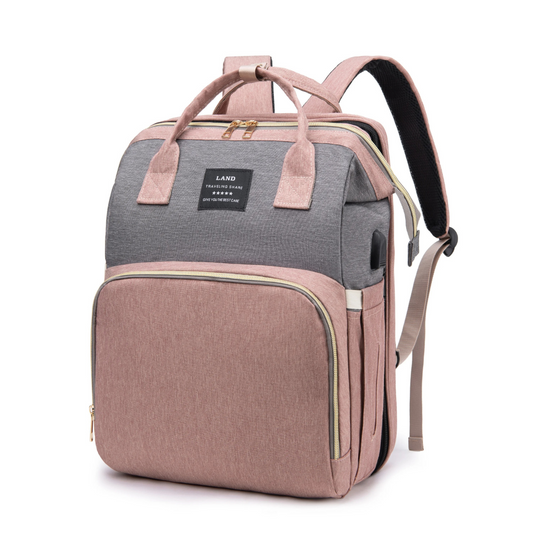 All in One Diaper Bag with Portable Crib