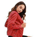 Elena – Fitted Faux Women's Leather Jacket