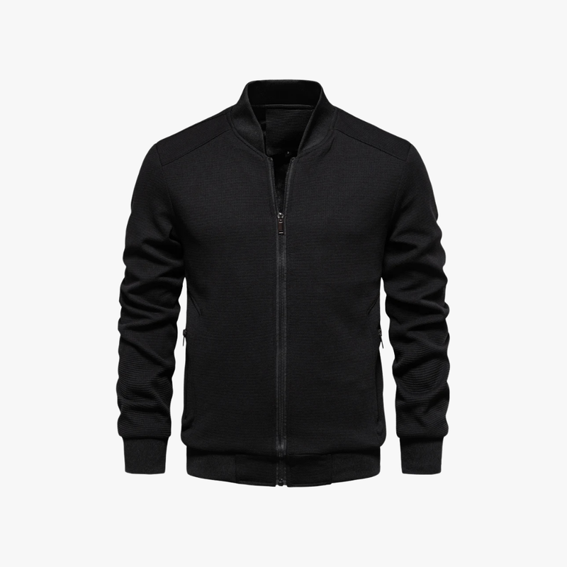 Reno – Men's Bomber Jacket in Waffle Knit Blend