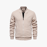 Reno – Men's Bomber Jacket in Waffle Knit Blend