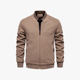 Reno – Men's Bomber Jacket in Waffle Knit Blend