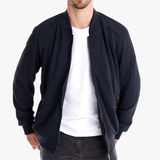 Reno – Men's Bomber Jacket in Waffle Knit Blend