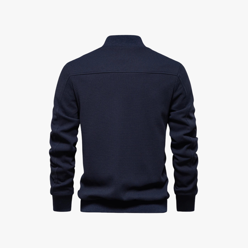Reno – Men's Bomber Jacket in Waffle Knit Blend