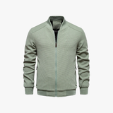 Reno – Men's Bomber Jacket in Waffle Knit Blend