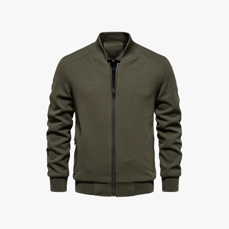 Reno – Men's Bomber Jacket in Waffle Knit Blend