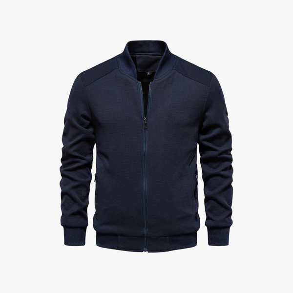 Reno – Men's Bomber Jacket in Waffle Knit Blend