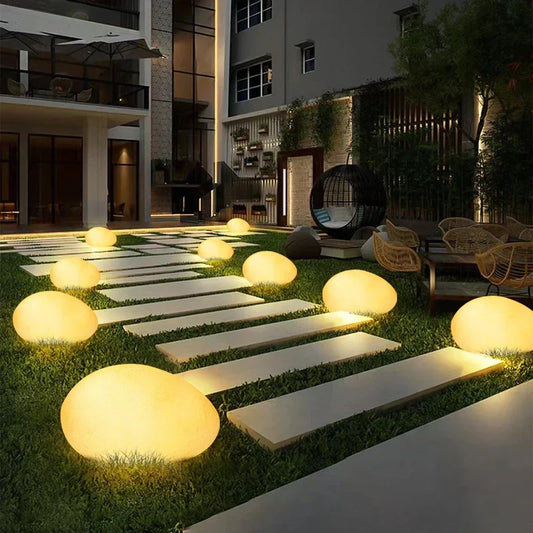 LumiStone – Stylish Cobblestone Garden Light