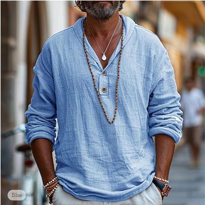 Elias – Casual Men's Linen Shirt