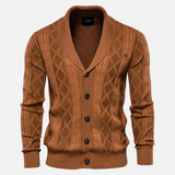 Beckett – Men’s Argyle Knit Cardigan