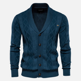 Beckett – Men’s Argyle Knit Cardigan