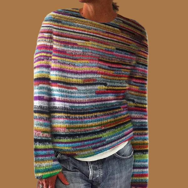 Christina | Colorful chunky knit cotton sweater 0