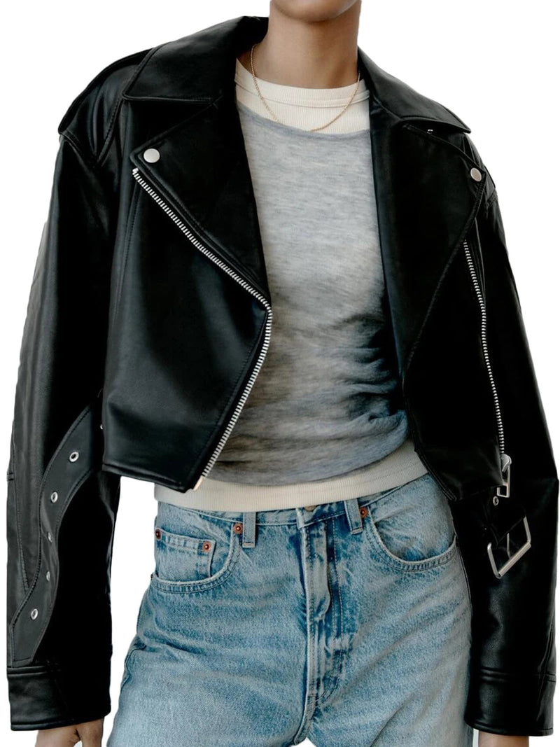 Claudia | Classic faux leather jacket 2