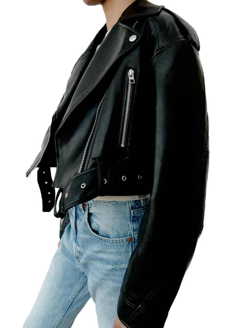 Claudia | Classic faux leather jacket 3