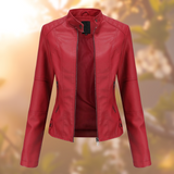 Elena – Fitted Faux Women's Leather Jacket