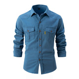 Durable Men's Casual Shirt for Work and Leisure – Stylish, Functional, Regular Fit with Pockets 4