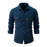 Durable Men's Casual Shirt for Work and Leisure – Stylish, Functional, Regular Fit with Pockets 5