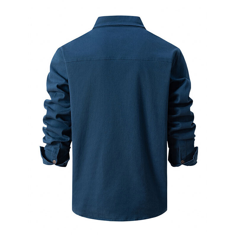 Durable Men's Casual Shirt for Work and Leisure – Stylish, Functional, Regular Fit with Pockets 6