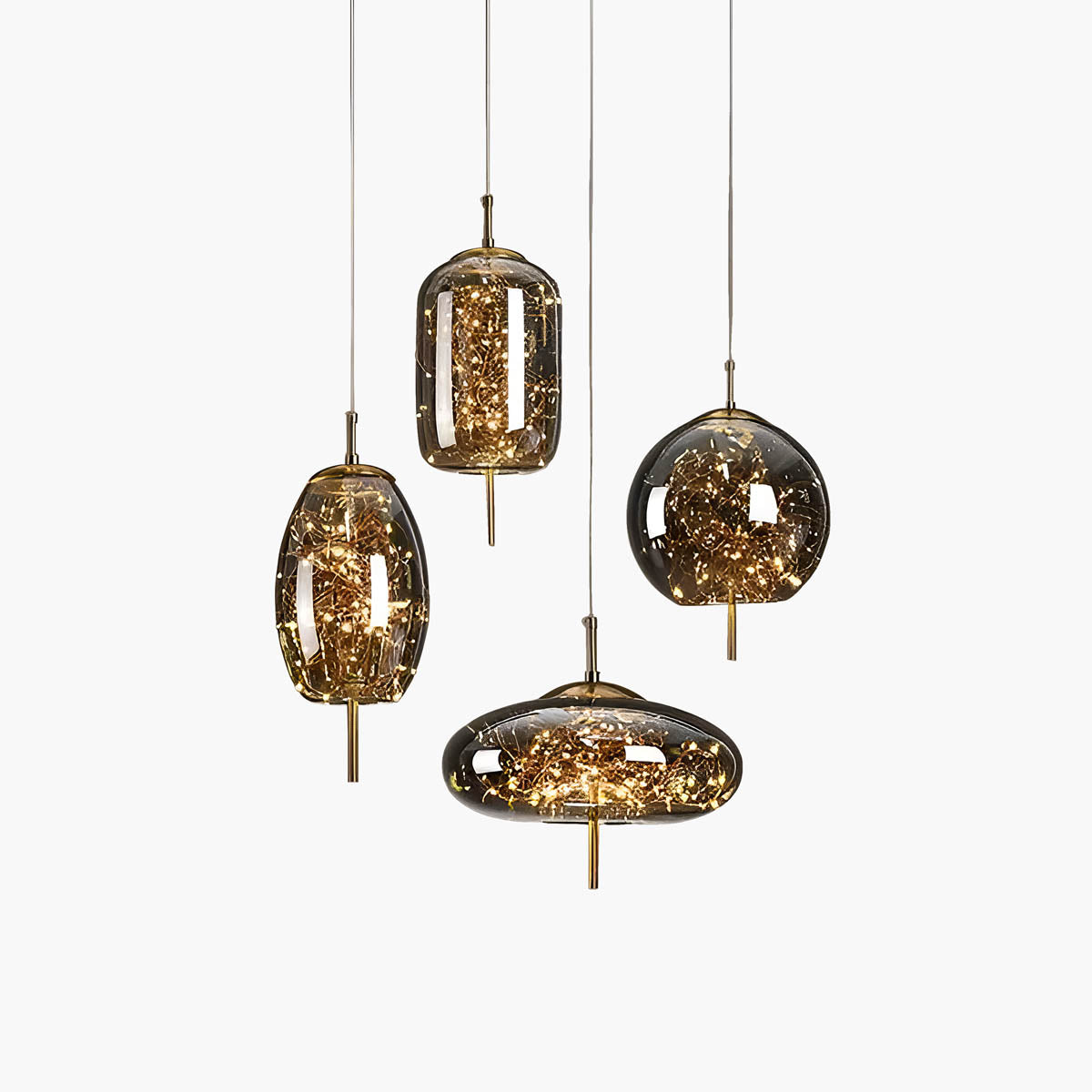 LumaGlow - Exquisite Brown Glass Pendant Light