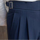 Men’s High-Waist Pleated Trousers