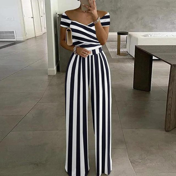 Luna – Floral Wide-Leg Women's Jumpsuit