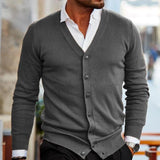 Ronan – Modern Men's V-Neck Cardigan