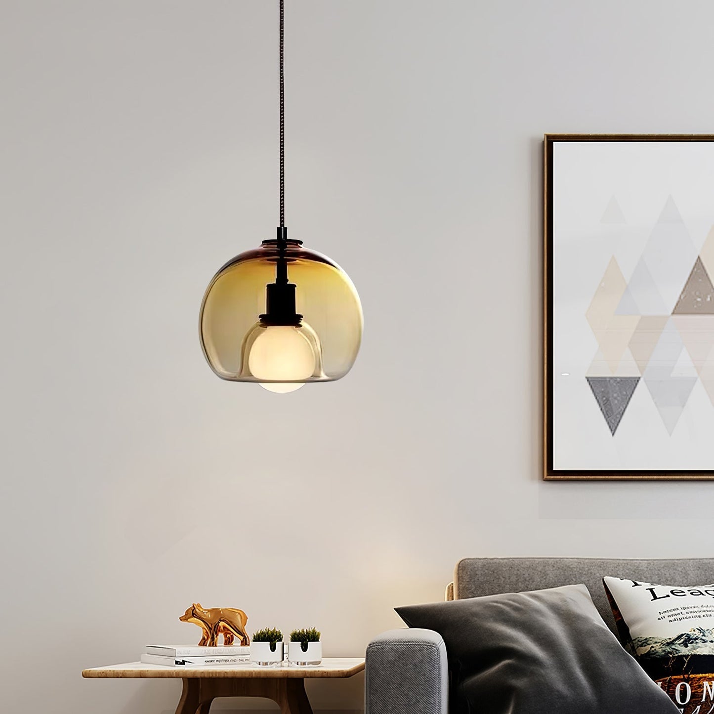 CozyNest - Elegant Black and Gold Pendant Light