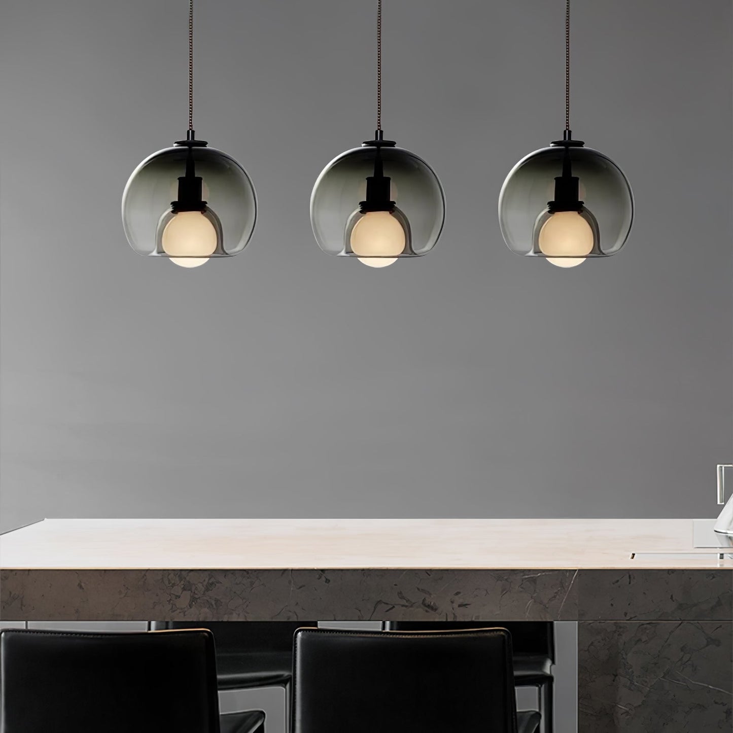 CozyNest - Elegant Black and Gold Pendant Light