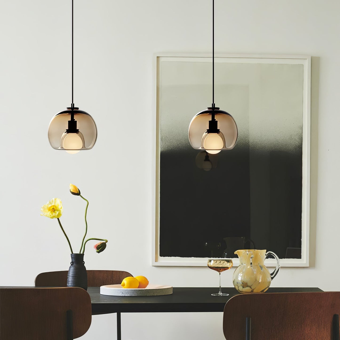 CozyNest - Elegant Black and Gold Pendant Light